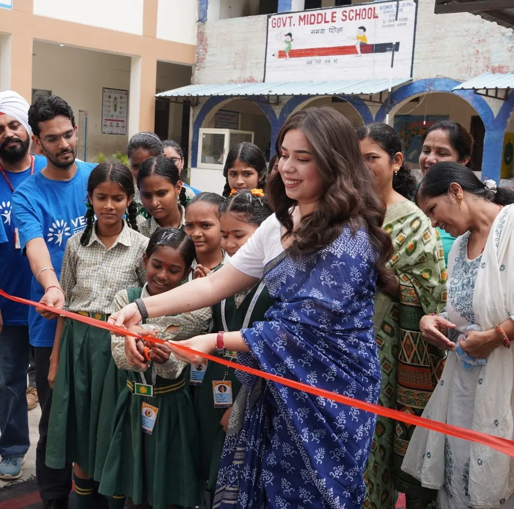 Cutting the ribbon on a brighter future at Kundi's Government Middle School